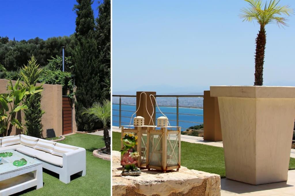 Superb Villa Yiorgos - Heated Pool w Jacuzzi - Seaview Heraclión Exterior foto